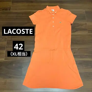 [ LACOSTE ] 라코스테 반팔 폴로 원피스 오렌지 42