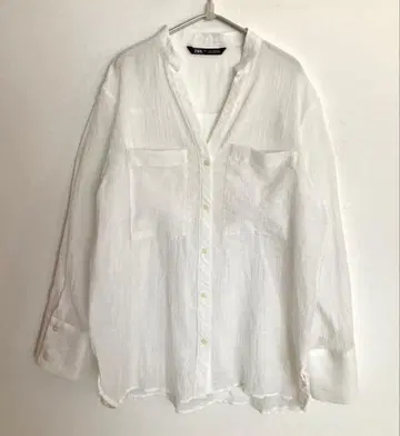 20 ZARA 자라 스키퍼 긴팔 셔츠 노카라