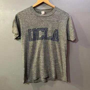 80s vintage UCLA 칼리지 로고 T셔츠 멜란지 그레이