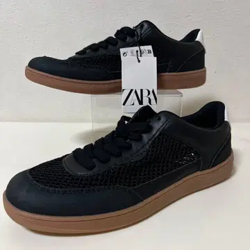 새상품 ZARA 메쉬 블랙 스니커즈 37