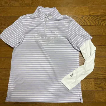 Munsingwear 하프 지퍼 보더 셔츠 탈부착 암커버 포함