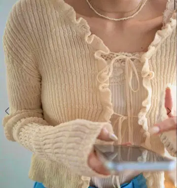 새상품 honey sheer cardigan 허니 시어 가디건 버터