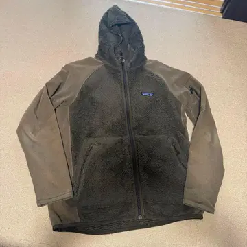 레어 Patagonia 인기 플리스 자켓 보아 후드 부착 카키