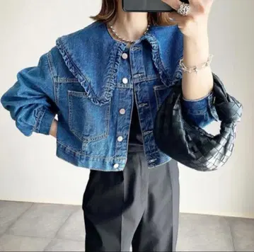 새상품 시착만 한 상품 ZARA 자라 피터팬 칼라 데님 자켓 S 사이즈