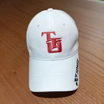 YONEX 메쉬 캡 화이트 도호쿠 복지 골프부 비매품 중고 프리 사이즈