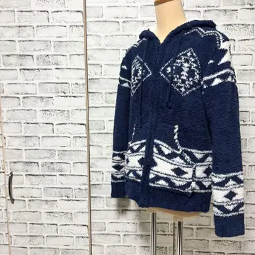 RODEO CROWNS 카우친 스웨터 후드티 노르딕 무늬 네이비