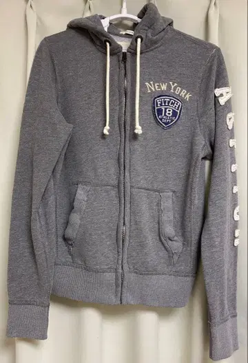 Abercrombie & Fitch 지퍼 후드티 그레이 S