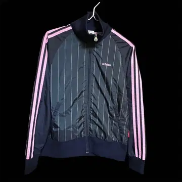 adidas 트랙 자켓 저지 M 네이비 x 핑크