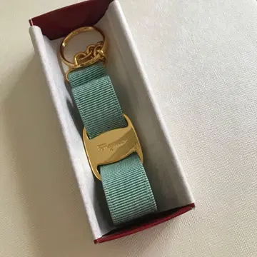[ 레어 ] 페라가모 리본 키링 터콰이즈
