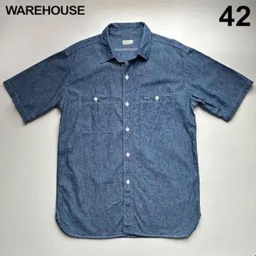 WAREHOUSE 3080 반팔 샴브레이 셔츠 42(XL) 웨어하우스
