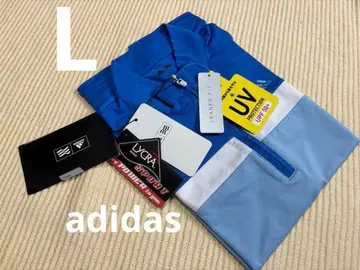 adidas 골프 셔츠 반팔 UPF50+ 블루 L