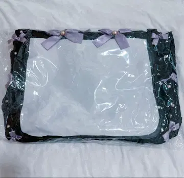 자카마트 A3 블랙 탁한 라벤더 이타백 이타백 프릴 토트