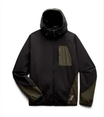 ZARA Athleticz 마운틴 파카 블랙 카키 후드 부착