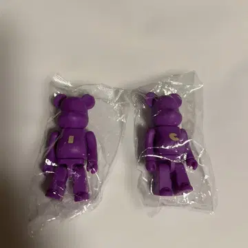BE@RBRICK 베어브릭 퍼플 2체 세트