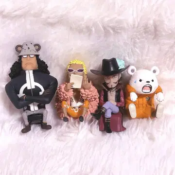 원피스 피규어 4체 세트 곰, 미호크, 도플라밍고, 베포