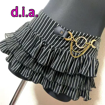 d.i.a. 스트라이프 치마바지 미니 스커트