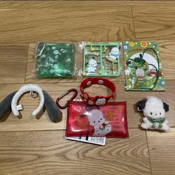 산리오 포차코 굿즈 묶음 판매 파우치 머리핀 키링
