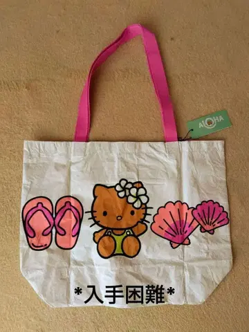 헬로키티 ALOHA 컬렉션 하와이 한정판 토트백 선탠 키티
