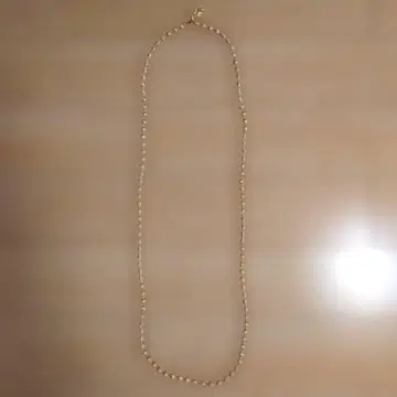 금 장식 롱 목걸이 골드 컬러