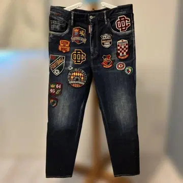 새상품급 DSQUARED2 스케이터 패치 데님 팬츠 48