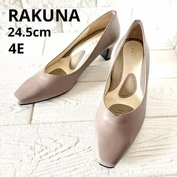 새상품급 RAKUNA 락쿠나 V컷 펌프스 24.5cm 4E 그레이지