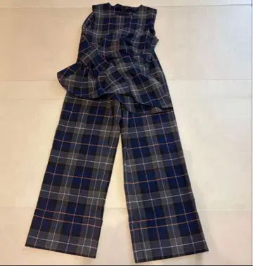 최종 가격 ZARA WOMAN 체크 무늬 팬츠 셋업 S 여성용
