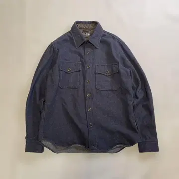 Schott bros 긴팔 울 셔츠 네이비 S 아메카지 바이커