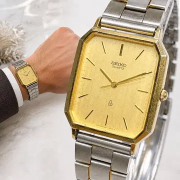 SEIKO 손목시계 남성용 샤리오 쿼츠 작동 콤비 옥타곤 102