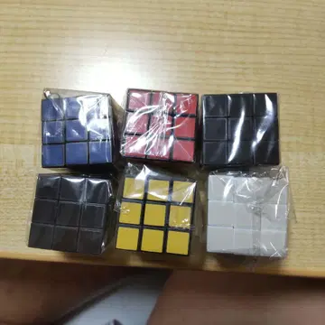 루빅스 큐브 키링 5개 세트