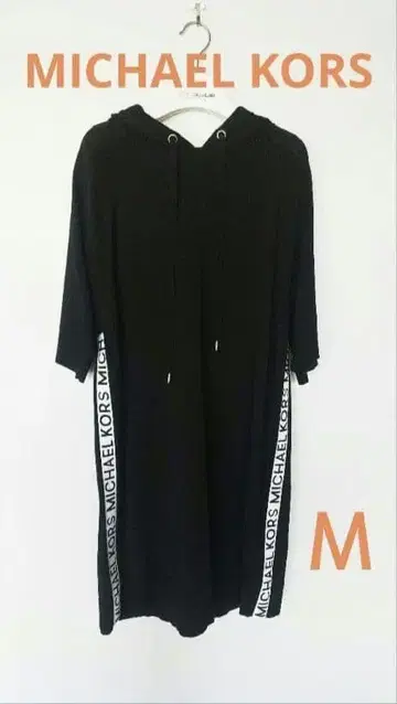 MICHAEL KORS 반팔 후디드 니트 원피스 M 블랙 M~L