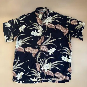 MAKAI BEACH WEAR 하와이안 셔츠 보태니컬 무늬 M 사이즈