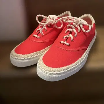 새상품 Kate Spade New York 캔버스 스니커즈 레드 8