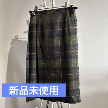 타탄 체크 패턴 플리츠 랩스커트 오닐 오닐 오브 더블린