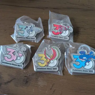 포켓몬 30주년 기념 메탈 키링 5종 세트