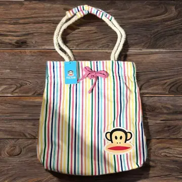 미사용 Paul Frank 멀티 스트라이프 토트백