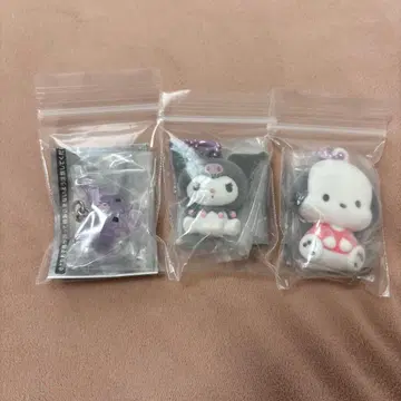 산리오 크리스탈 메지루시 액세서리 쿠로미 포차코 키링