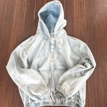 ZARA 데님 후디드 자켓 라이트 블루 L