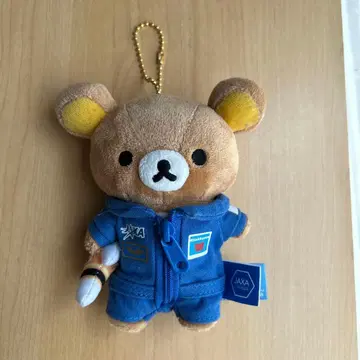 리락쿠마 JAXA 블루스의 우주비행사 봉제 인형 키링