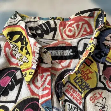 [ 구제 의류 ] HYSTERIC GLAMOUR 패치워크풍 올 패턴 셔츠
