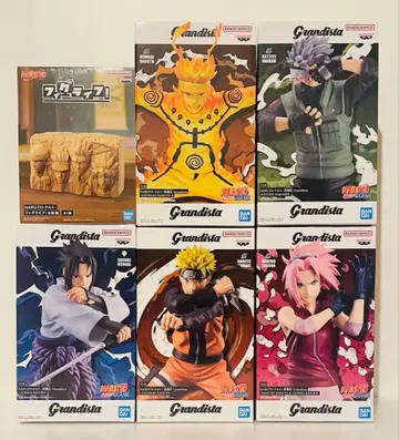 NARUTO Grandista 5점+피그라이프 호카게바위 피규어 세트