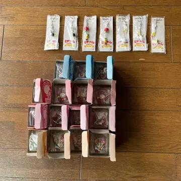 피자라 엔젤 블루 입체 피규어 키링과 토핑 스트랩