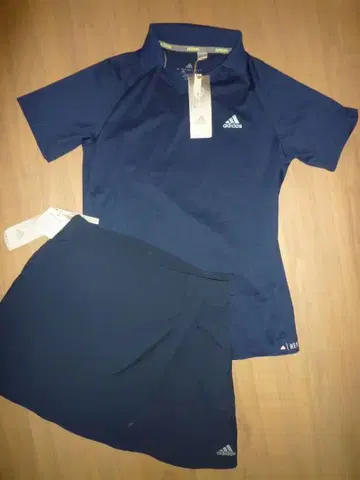 [ 새상품 S ] adidas 아디다스 골프 반팔 셔츠 & 스커트 셋업