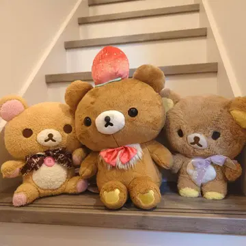 리락쿠마 봉제 인형 3개 세트 리락쿠마 차이로이코구마