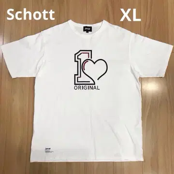Schott NYC 샷 반팔 T셔츠 [오리지널 하트] 화이트