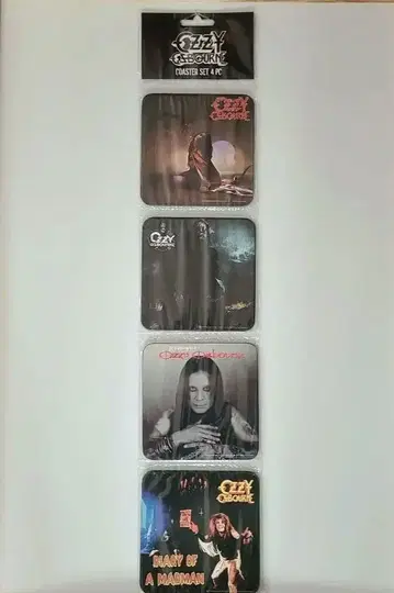 미개봉 오지 오스본 Ozzy Osbourne 코스터 4장 세트