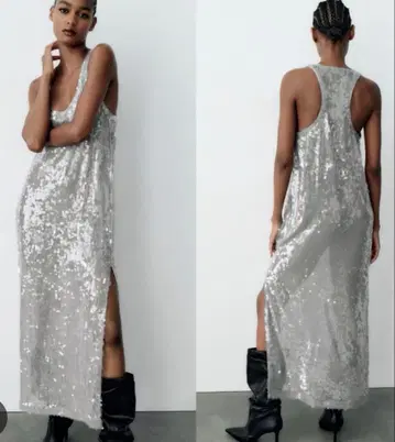 ZARA 스팽글 원피스 XL