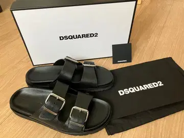 dsquared2 디스퀘어드 카프 스킨 가죽 샌들 블랙