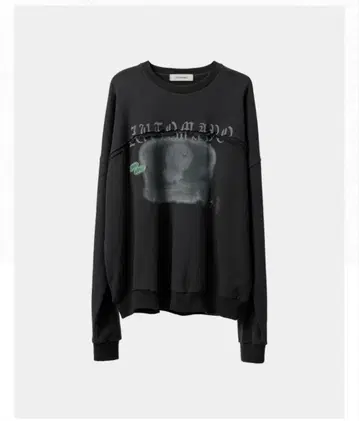 계속 한밤중이면 좋을 텐데 Sweatshirt (빈티지 블랙) M 사이즈