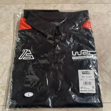 WRC 공식 피케 셔츠 L 사이즈 black 블랙/오렌지 새상품