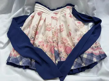 LIZ LISA 리즈리사 꽃무늬 체크 리본 스커트 M 사이즈